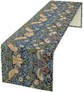 William Morris Floral Table Runner, Vintage Flowers Botanical Printed Table Runner for Home Kitchen Dining Table Decoration,13x108 Inch Strawberry Thief