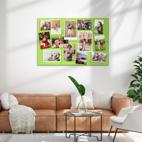 MaxGear Large Cork Board for Wall 36" x 24", Fruit Green Bulletin Board, 6 Pack Felt Wall Tiles with Pushpins, Cork Boards for Office Pin Board Tack Board Cork Boards