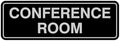 Standard Conference Room Sign - Black/Silver - Medium 1 Pack