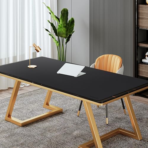 Mydours Giant Desk Mat, 63 x 28-inch Extended PU Leather Desk Pad, (Black)
