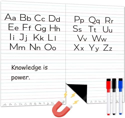 Giant Magnetic Handwriting Paper 24 x 28 in, Large Magnetic Lined Paper for Whiteboard, Dry Erase Reusable Magnetic Notebook Paper for Classroom, Teacher Supplies, Homeschool & Writing Practice