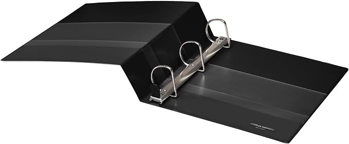 Office Depot® Heavy-Duty View 3-Ring Binder, 2" D-Rings, Black, 49% Recycled, Pack of 4