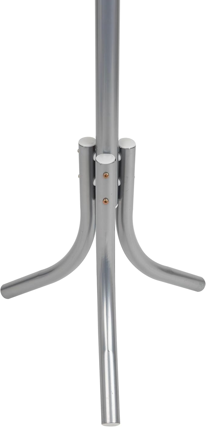Mind Reader Freestanding Coat Rack, Multi-Tier Organizer for Office and Entryway, Metal, Silver
