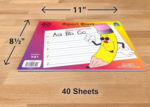 Teacher Created Resources Smart Start K-1 Writing Paper: 40 Sheet Tablet