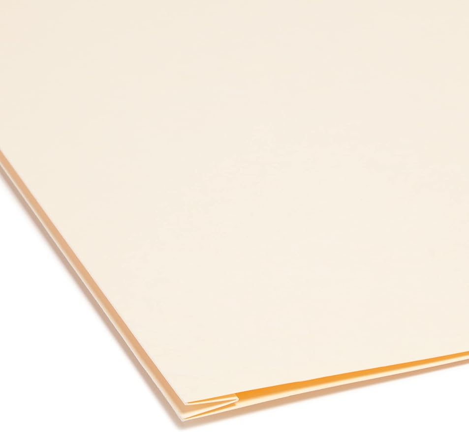 Smead File Folder, Reinforced 1/3-Cut Tab, 1-1/2" Expansion, Letter Size, Manila, 50 Per Box (10405)