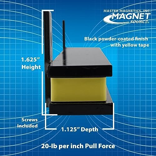 Master Magnetics 18" Magnetic Bar Tool Organizer - Easy to Install Magnet Storage Holder for House, Garage, Shed, or Job Site - Black Powder Coat
