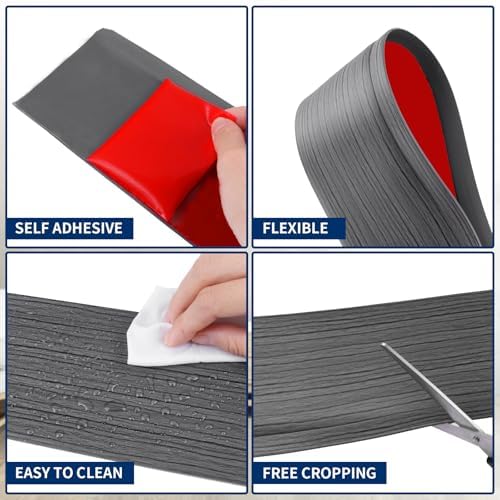 Vinyl Baseboard Molding Trim 4 Inch Peel and Stick Cove Base