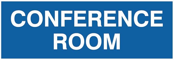 Signs ByLITA Basic Conference Room Sign (Blue) - Small