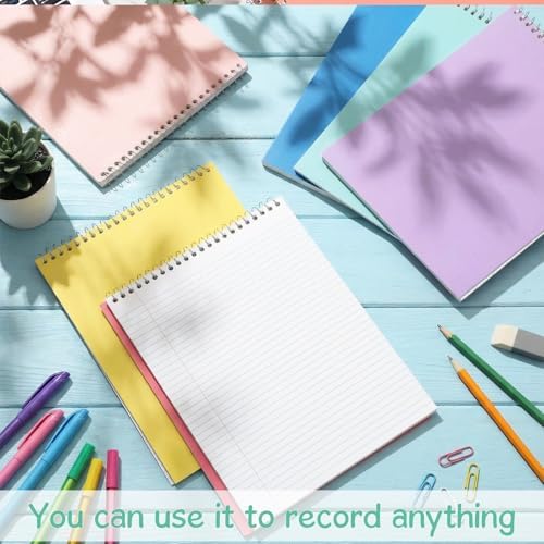 Maitys 6 Pcs Steno Spiral Notebooks, Cute Color, Iridescent Style