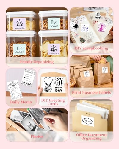 Memoking Sticker Printer, T02 Portable Mini Printer Gifts for Teen Girls