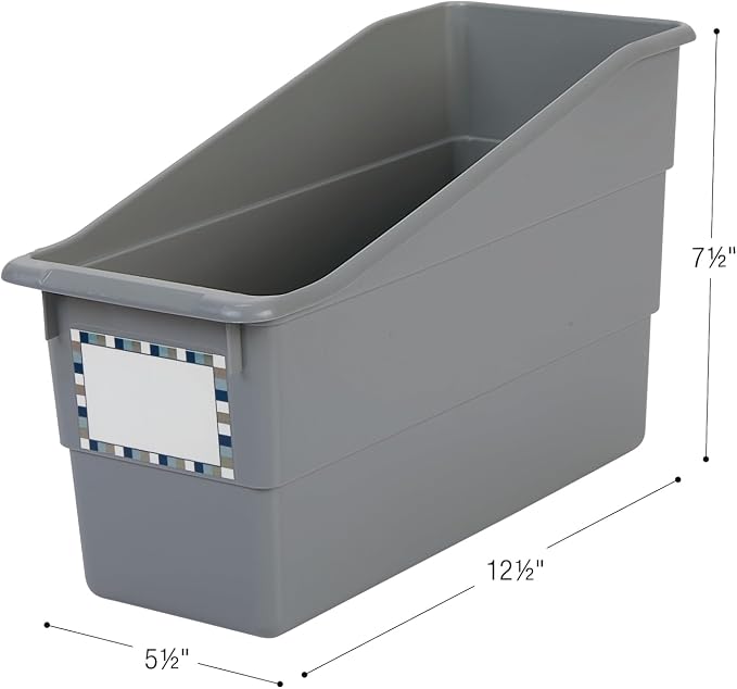Really Good Stuff Durable Book & Binder Holder, 6-Pack, Pebble
