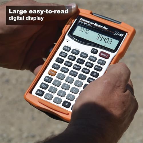Calculated Industries 4065 Construction Master Pro Advanced Construction Math Feet-inch-Fraction Calculator for Contractors, Estimators, Builders, Framers, Remodelers, Renovators and Carpenters