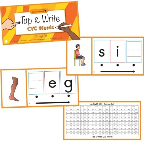 Really Good Stuff Tap and Write CVC Words, 120 Cards