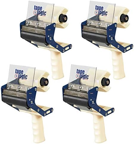 Box USA Tape Logic 4 Inch Heavy-Duty Packing Tape Dispenser Gun, for Packing, Shipping, Moving and Warehouse Use (4 Dispensers)