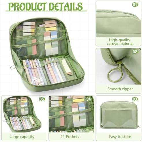 Jutom 110 Pcs Bible Journaling Supplies Bible Study Kit,Green