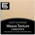 LIGHT ALMOND—12x12 Textured Cardstock | 80lb Textured Brown/Tan Scrapbook Paper | Premium Cardstock for Cricut Cutting | 25 Sheets