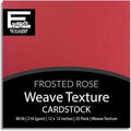 FROSTED ROSE—12x12 Textured Cardstock | 80lb Textured Pink Scrapbook Paper | Premium Cardstock for Cricut Cutting | 25 Sheets