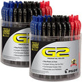 PILOT G2 Premium Gel Roller Pens, 1 mm, Pack of 144, Black, Blue, Red