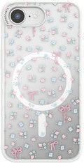PopSockets iPhone 16E Phone Case with MagSafe, Wireless Charging Compatible, Bow - Bows & Blooms