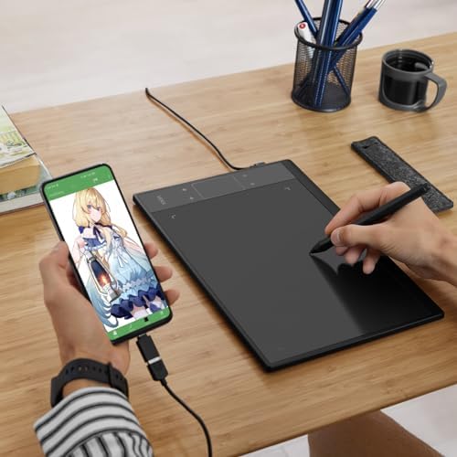 VEIKK A30 Drawing Tablet 10x6 Graphic Tablet, 4 Touch Keys and Touch Pad