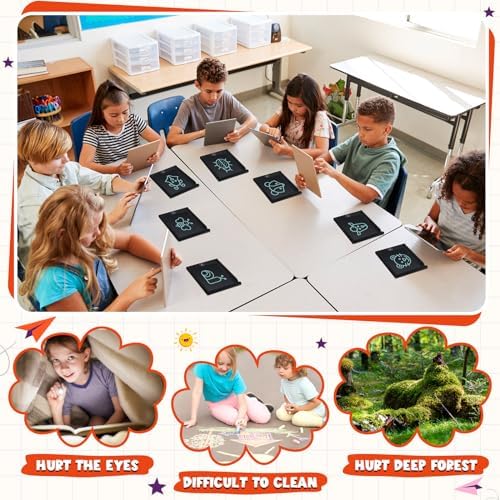 Nezyo 16 Pack 4.5 Inch Mini LCD Writing Tablet for Kids,Black