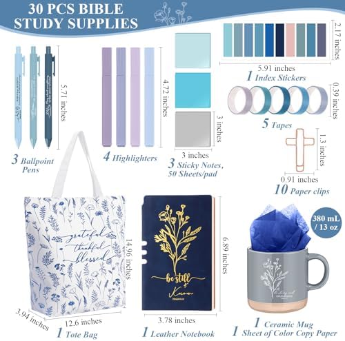 Reallnaiv Housekeeping Mug Bag Notebook Highlighter Pen Note, Blue