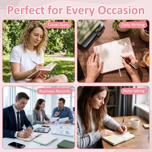 Ceenna 16 Packs Pocket Small Notebook Journals with Pen Holder Mini Notebook Bulk 192 Pages/96 Sheets Hardcover with Thick Lined Paper 3" x 4.4" A6 Small Notepad Morandi Color for Home & Journey