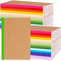 100 Pack A5 Lined Kraft Notebook Journals 8.3x5.5 In，Travel Journals Notebooks Bulk，Subject Notebooks 30 Sheets 60 Pages for Writing School Office Supplies (Multicolor Lined-100 Pack)