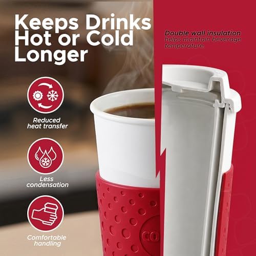 Copco Acadia Travel Mug, 16 Oz - Red, Set of 3