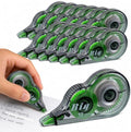 Yexiya 12 Pieces Correction Tapes Original Correction Wide Eraser Applicator Easy to Use Applicator Translucent Tapes Shows for Office Note Journal Scrapbooking, 0.2 Inch x 39.4 Feet