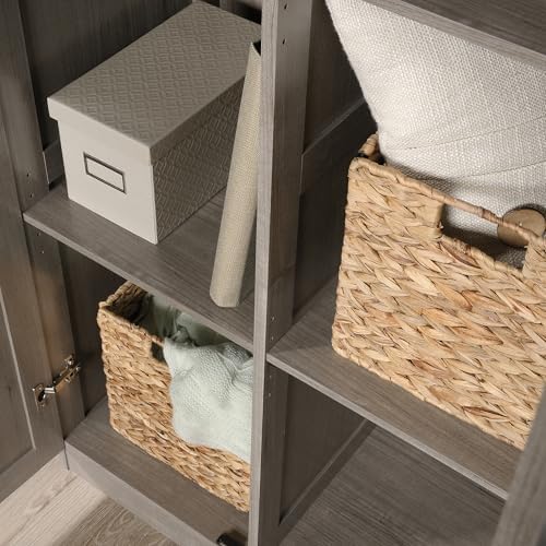 Sauder Select 71" Storage Cabinet, Pantry Cabinet Kitchen Storage with Adjustable Shelves, Bathroom Storage Cabinet, in Silver Sycamore