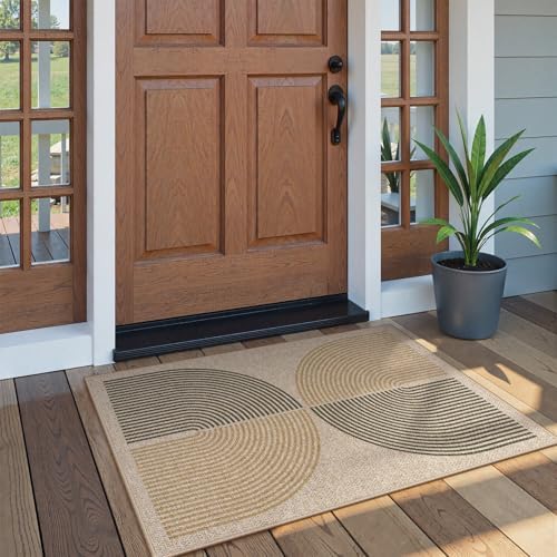 Lahome Rainbow Muddy Mats for Indoor, 32"x48" Indoor Outdoor Front Door Mat
