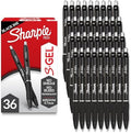 Sharpie S-Gel Pens, Medium Point (0.7mm), Black Gel Ink, 36 Count - Writing, Note-Taking, Office Supplies, No Smear, No Bleed