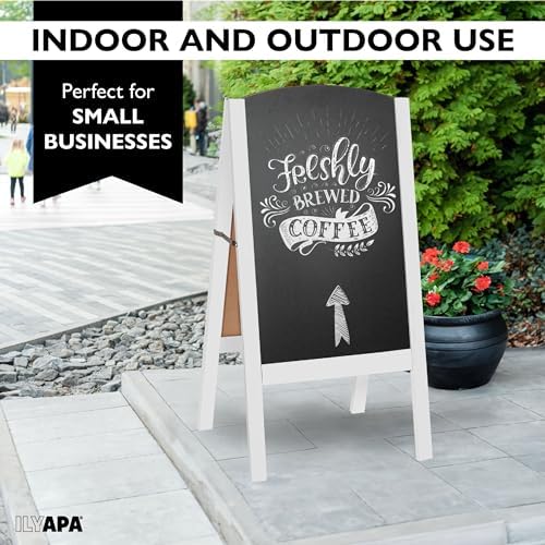 Ilyapa A Frame Chalk Board Easel Sign 20x40 in - Sandwich Signs Outdoor