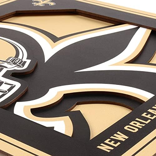 YouTheFan NFL New Orleans Saints 3D Logo Series Wall Art