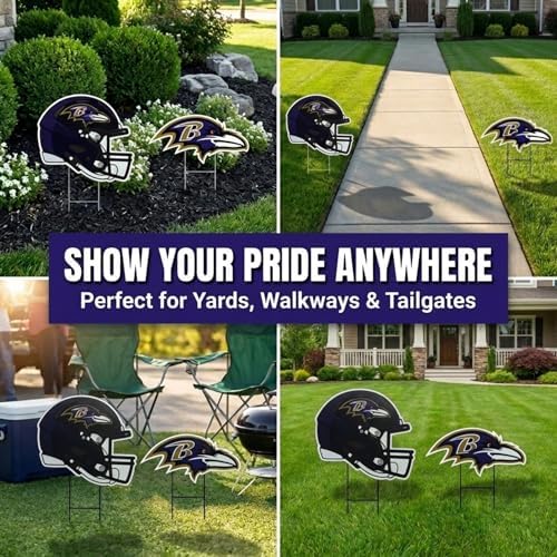 NFL Logo & Helmet 2 Pack Yard Sign Set