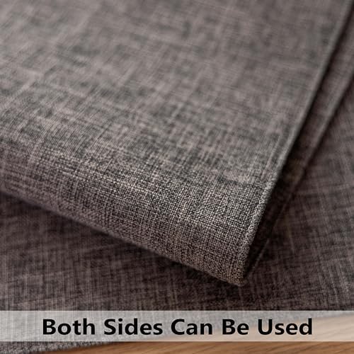 Demetex Placemats Table Mats Set of 6 Heat Resistant Washable Cloth Place Mats for Dining Table Holiday, Dark Grey