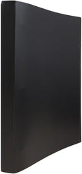 JAM PAPER Italian Leather 0.75 inch Binder - Black 3 Ring Binder - Sold Individually