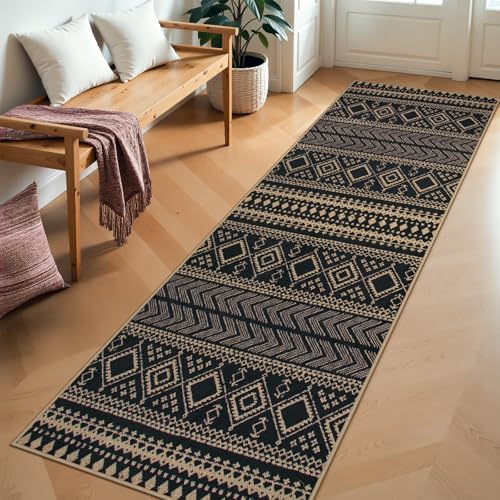 Lahome Boho Kitchen Runner Rug, 2x8 Easy Jute Laundry Room Rug
