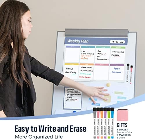 loukin Static Cling Dry Erase Calendar 4 Pack, Monthly Weekly Planner