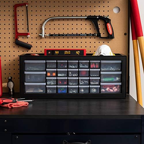 IRIS USA 26-Drawer Teacher Toolbox, 2 Pack, Craft Storage Drawers, Black