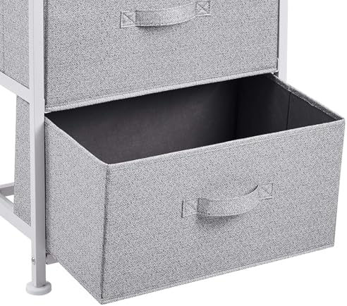 Amazon Basics Fabric 4-Drawer Storage Organizer Unit for Closet, Bedroom, White