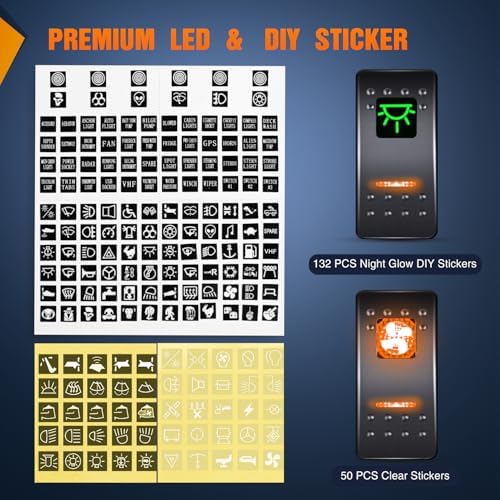 Nilight 3 Gang Rocker Switch Panel with PD Type C and USB Charger Voltmeter