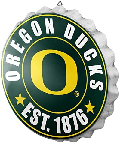 foco NCAA Team Logo Metal Bottle Cap Hanging Wall Sign