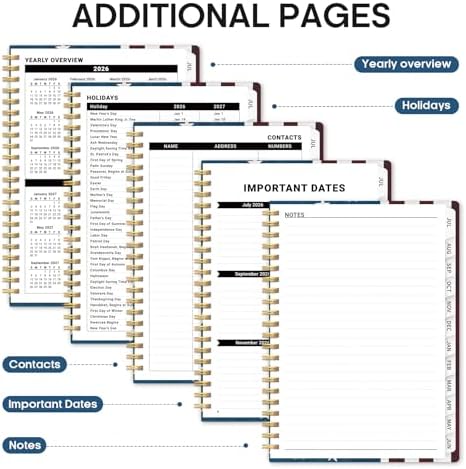Planner 2026-2027, Monthly & Weekly Jul 2026-Jun 2027 Calendar Planner