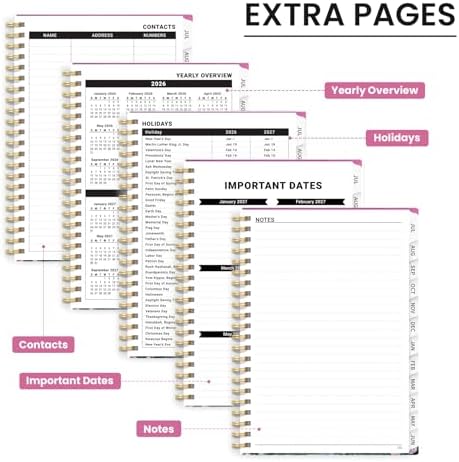 Planner 2026-2027, A5 (6.3" x 8.5") Hardcover Weekly & Monthly Planner July 2026 - June 2027 with Monthly Tabs, Academic Planner for School, Work and Office, Lavender Horizon