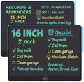 16 Inch LCD Writing Tablet for Kids 2 Pack, Large Drawing Board Doodle Pad, Colorful Screen Erasable Sketch Tablet, Travel Toys and Reusable Learning Gift for Boys Girls (Blue)