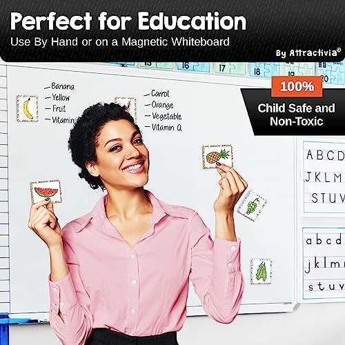 Attractivia Dry Erase Magnetic Labels 2.8 x 1.8 in, Pattern Borders, Small Dry Erase Magnets, 40-Pack, Colored Erasable Write-On All-Purpose Labels, for Office, Education, Home, Whiteboard