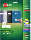 Avery Removable ID Labels, Sure Feed Technology, Removable Adhesive, 1" x 2-5/8", 5 Packs (6460)