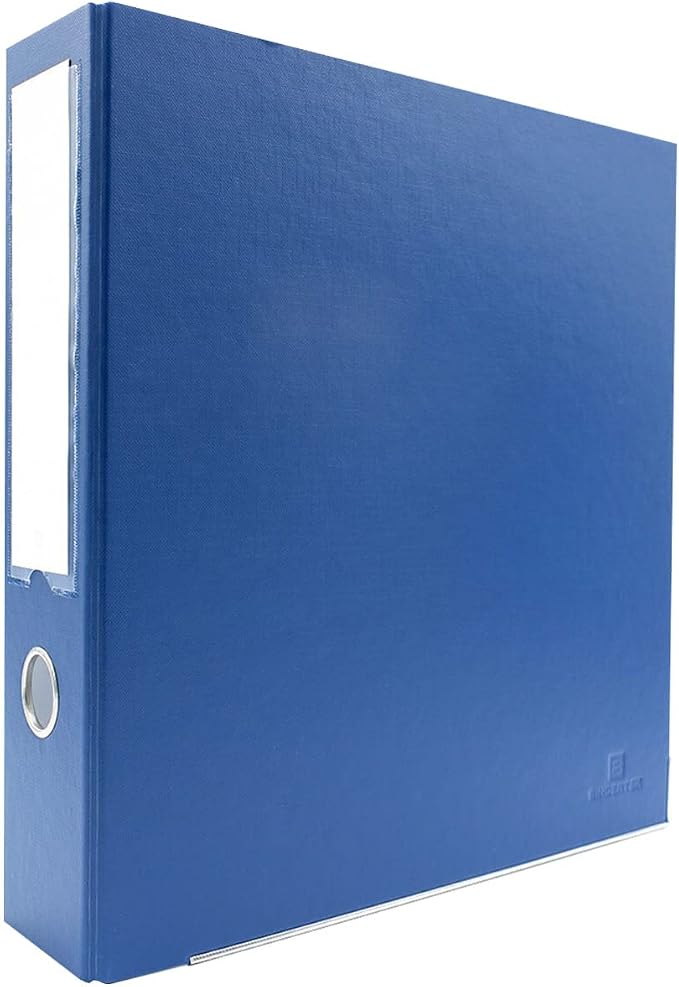 3-Ring Premium Binder - Navy, 3" Spine, by Bindertek | 525 Sheet Capacity, 2" D-Rings, Linen-Textured Covers, Steel Reinforced Edges, Spine Label Included